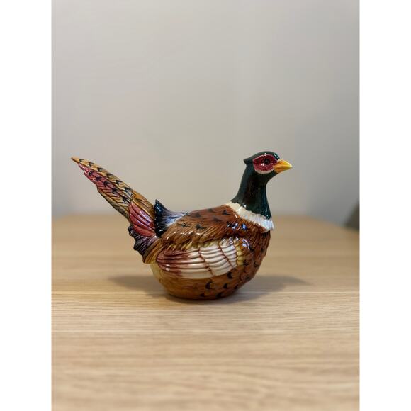 Fitz and Floyd Ceramic Pheasant Lidded Trinket Box VINTAGE - Picture 2 of 9
